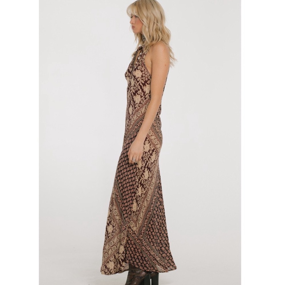 RAGA Harvest Moon Maxi Tank Dress Maroon Print - Picture 2 of 6